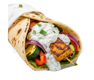 Vegetarian Souvlaki Wrap 